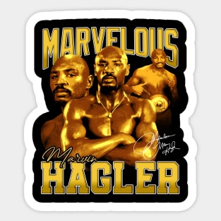 Marvelous Marvin Hagler Boxing Legend Signature Vintage Retro 80s 90s Bootleg Rap Style Sticker